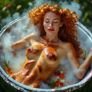 Garden wedding wom served Redhair 0 89