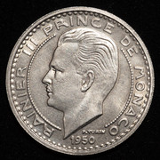 ¡Viaje a los 50! 100 francos Rainiero III. Mónaco 1950. PAS6618
