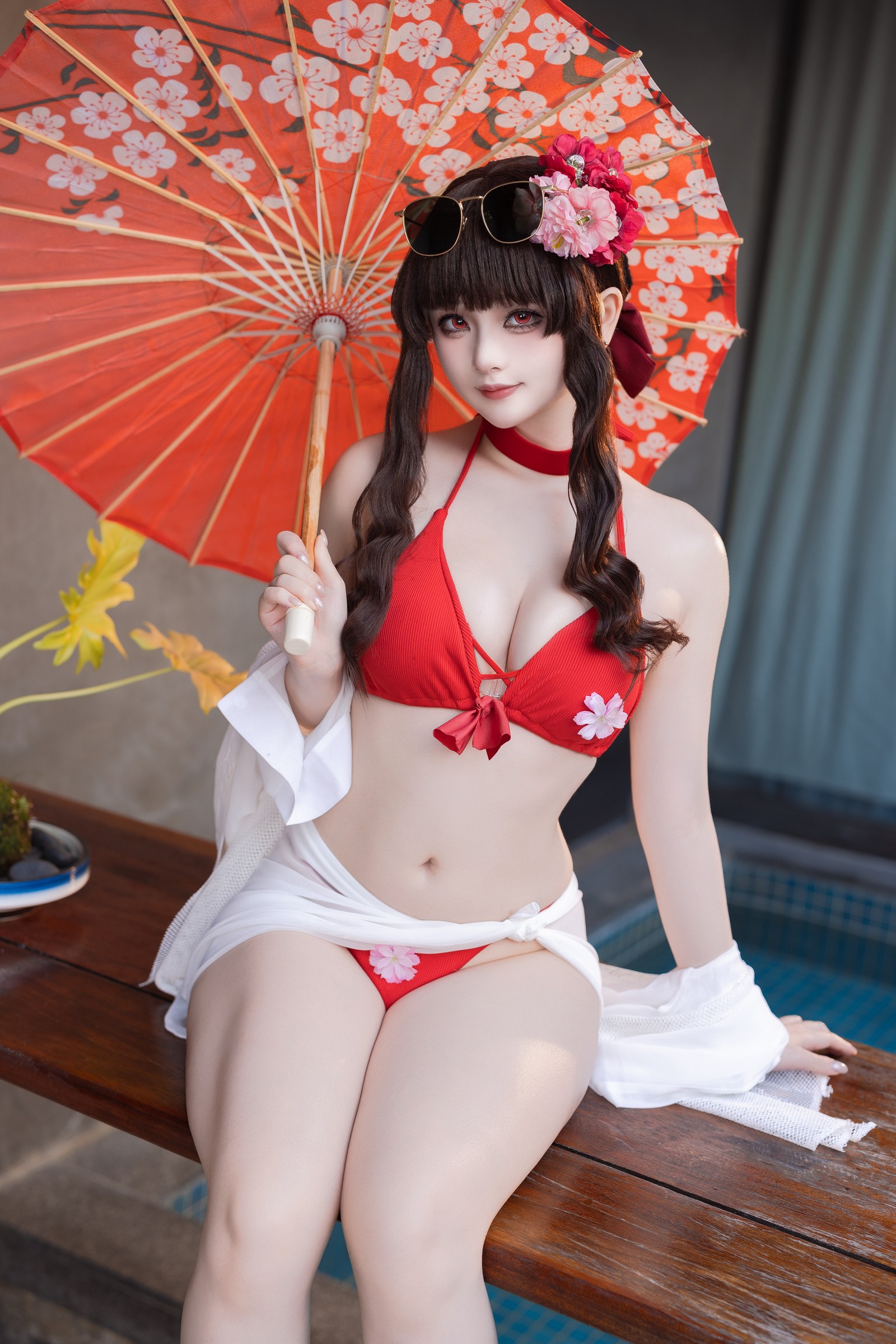 屿鱼 Yuyu 樱花泳装 Cosplay 写真合集｜季节限定（80P｜980MB）插图3