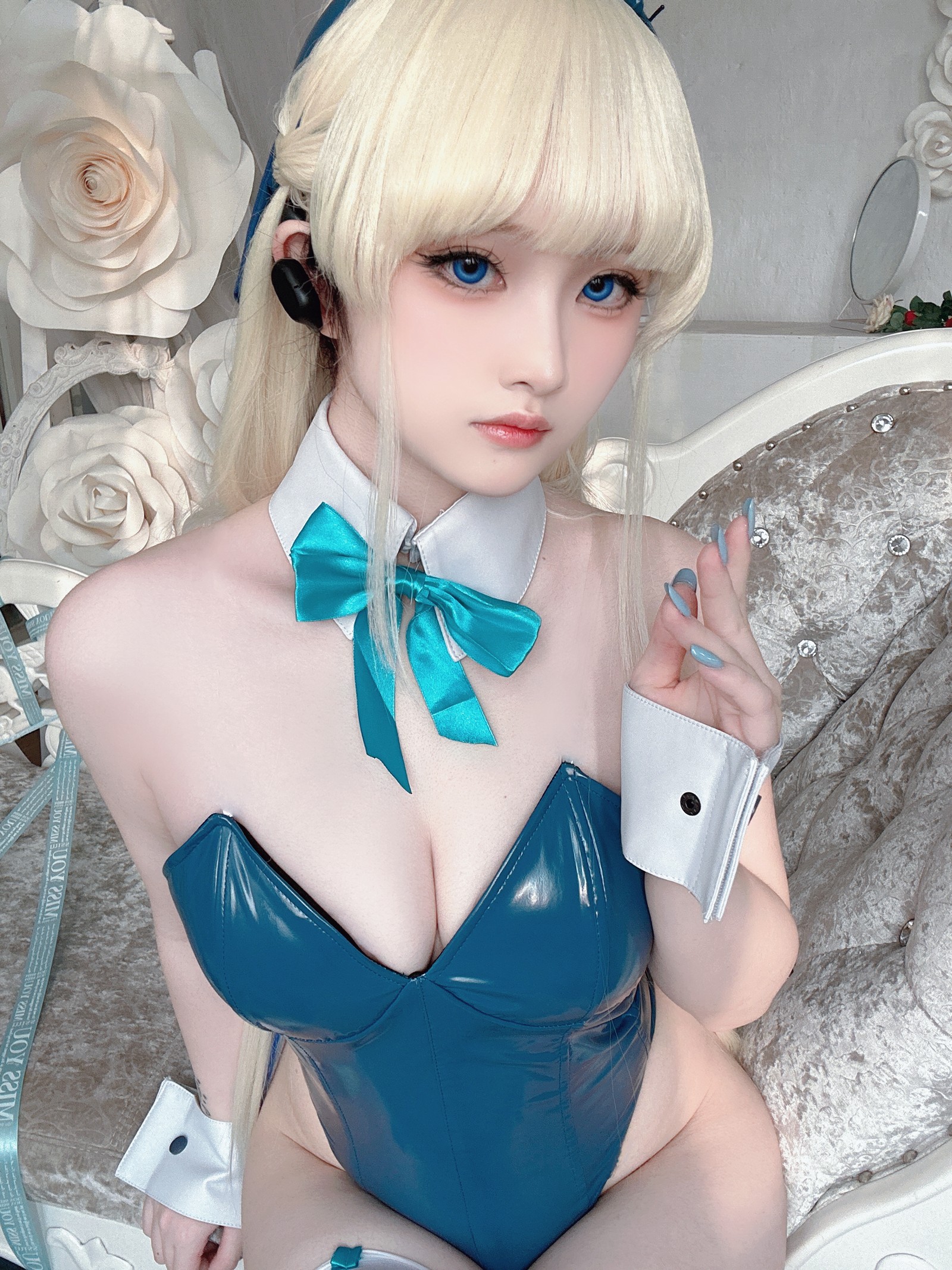 屿鱼 Yuyu Toki × 飛鳥馬トキ 蓝色兔女郎 Cosplay 写真集（45P｜522MB）插图4