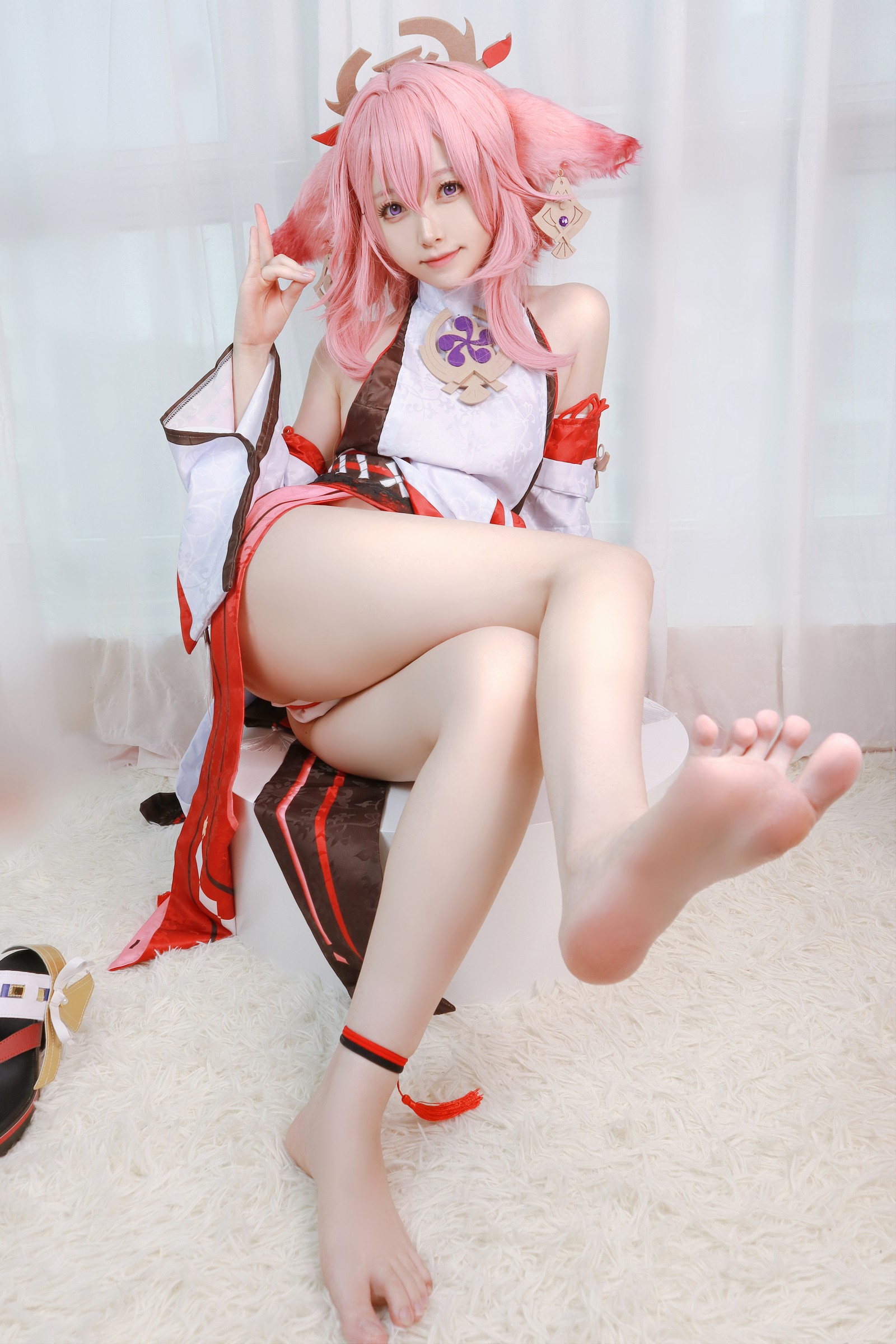 朝霧愛 – 原神 Yae Miko 八重神子 Cosplay 高清写真（35P-452.8M）插图8