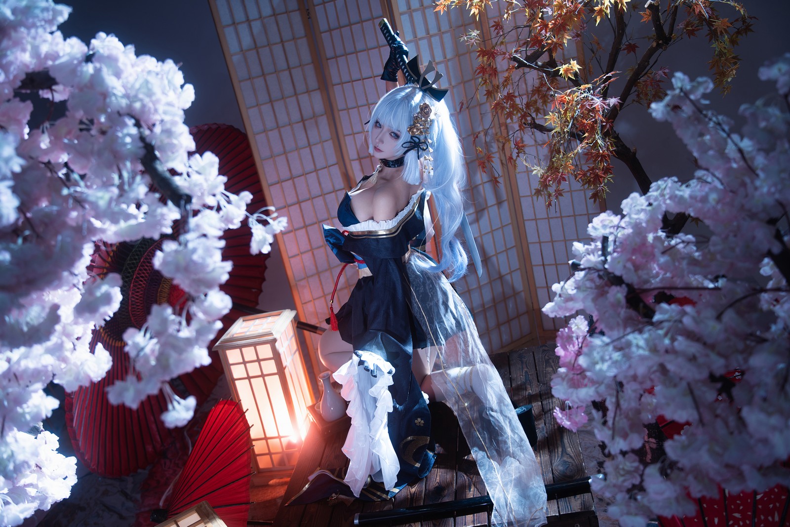 Seya-狮砸 – 原神 神里绫华·霜刃 Cos 高清写真（12P-195.6MB）插图8