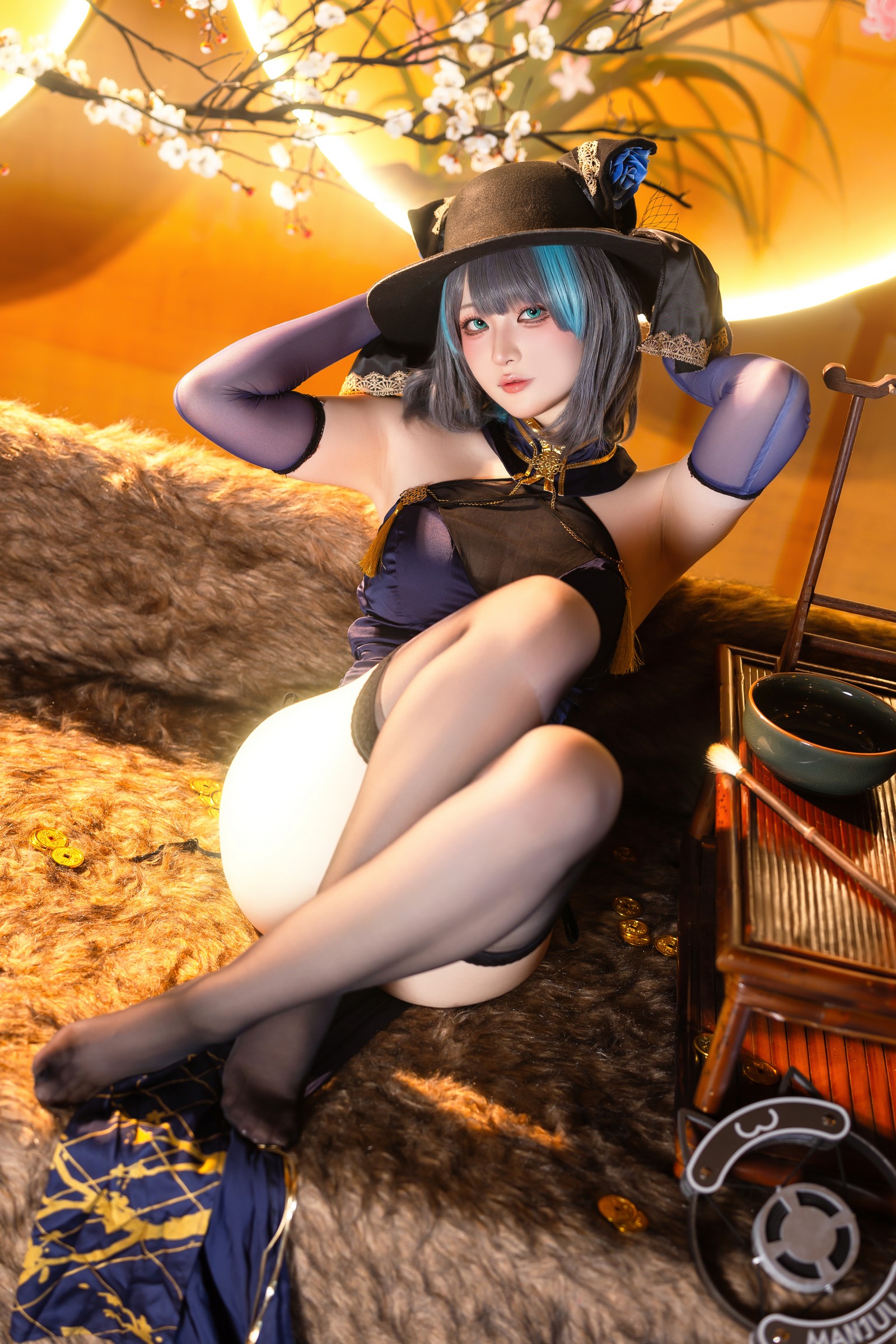 屿鱼 Yuyu 金装猫猫头 原创 Cosplay 写真集（60P｜747MB）插图