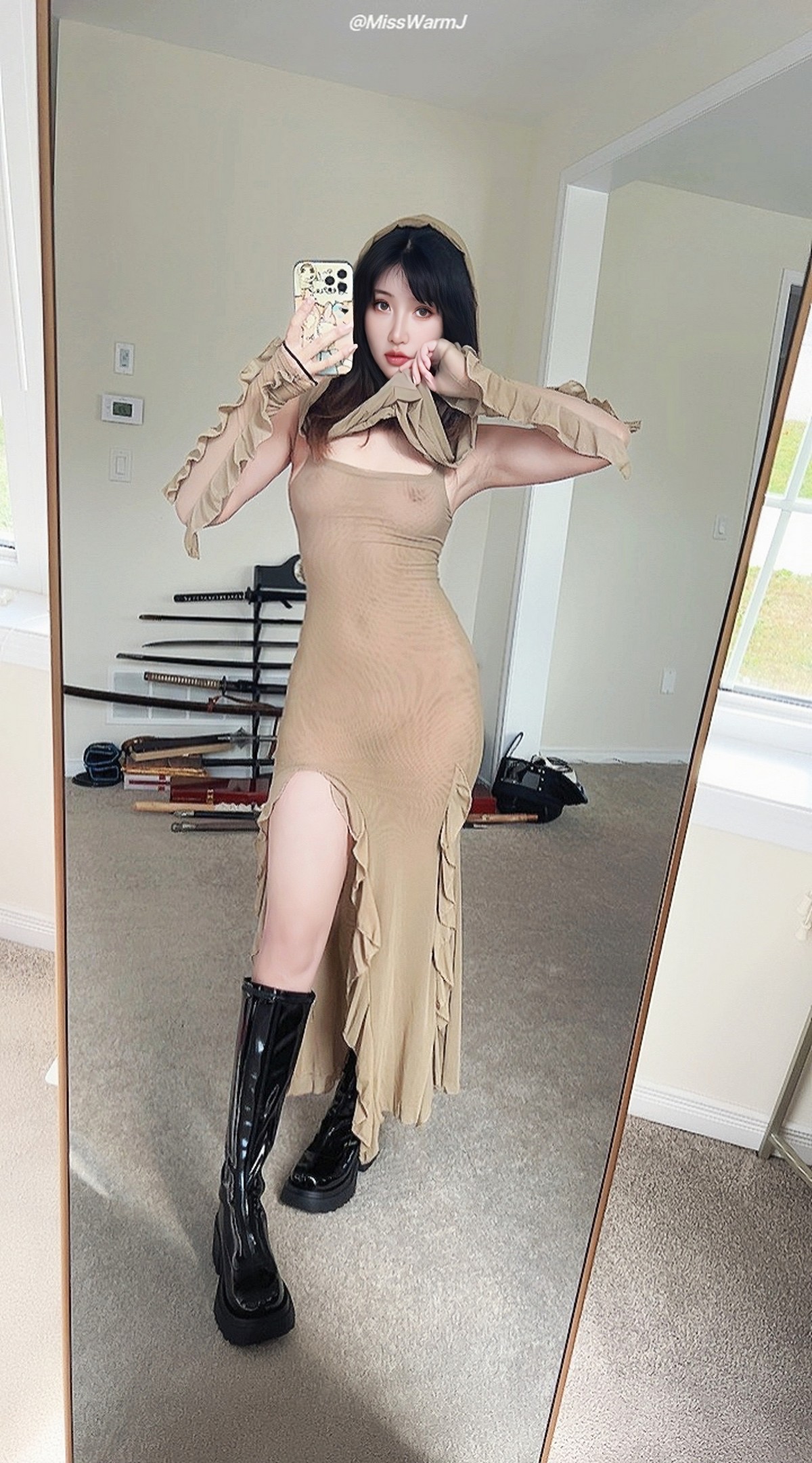 MissWarmJ Black High Heel Boots Cosplay Set [32P+6V-145MB]插图7