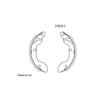 Rear Brake Shoe Set Rear Brake Shoe Set