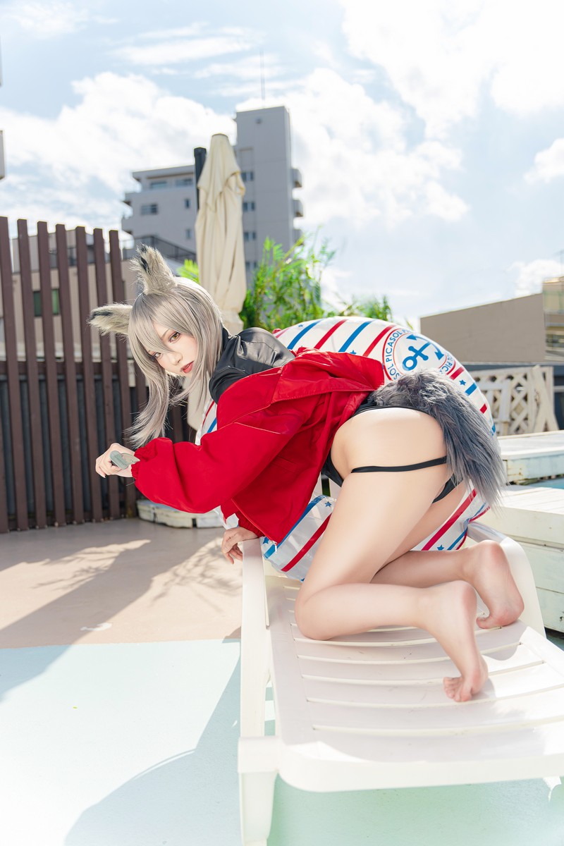 切切Celia 明日方舟 红 Cosplay 高清写真 28P+1V插图3