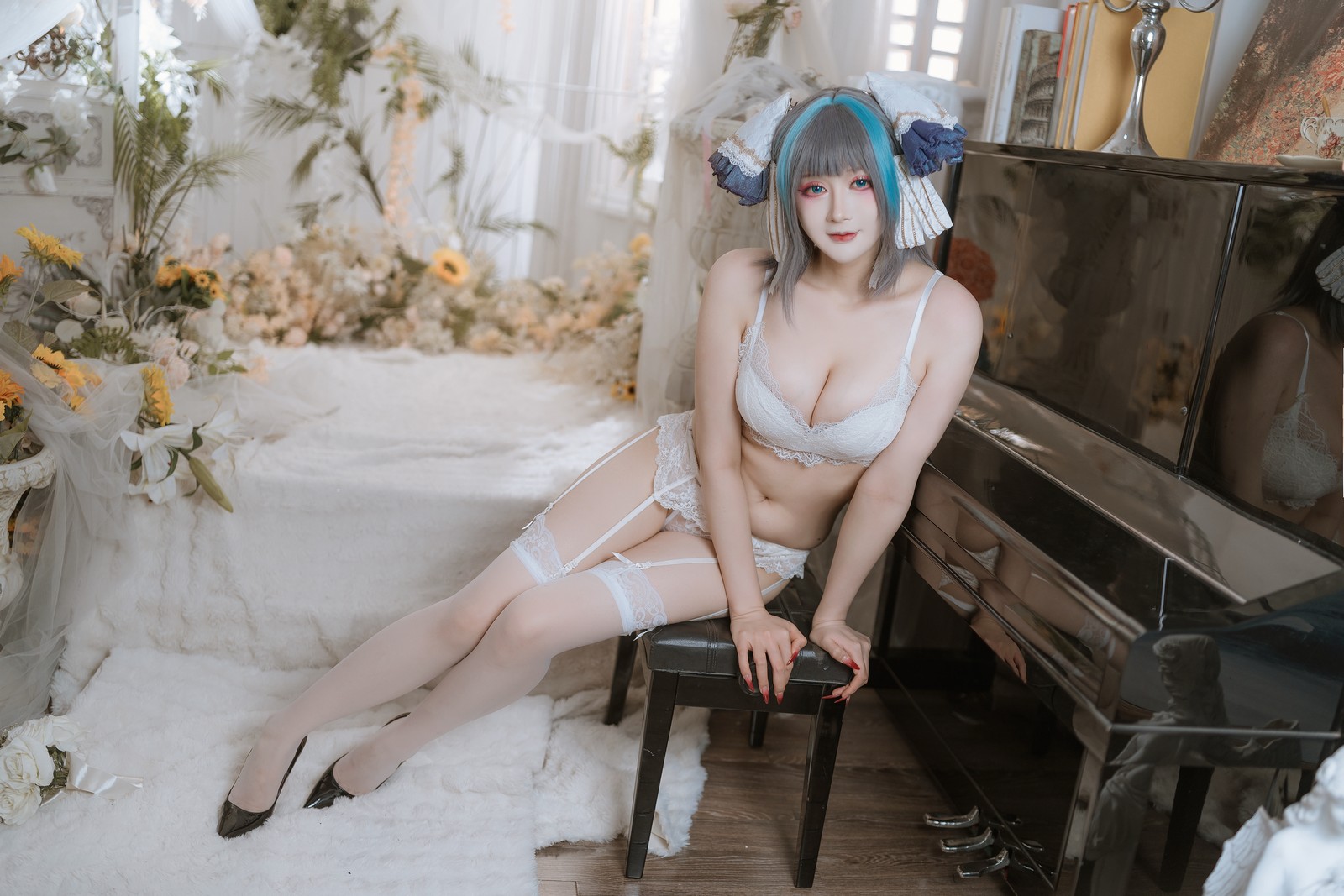 兔胖胖min – 碧蓝航线 柴郡 礼服 Cosplay 高清写真集（40P-674.7MB）插图5