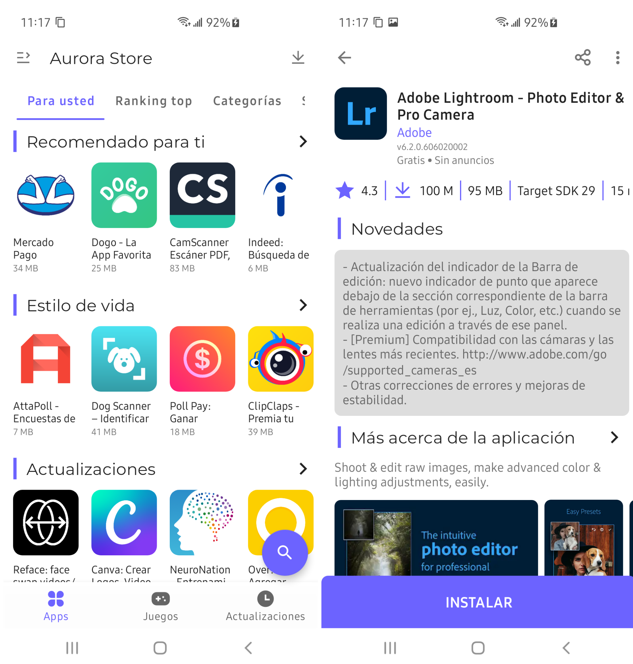 Aurora Store, la mejor tienda de apps alternativa a Google Play se