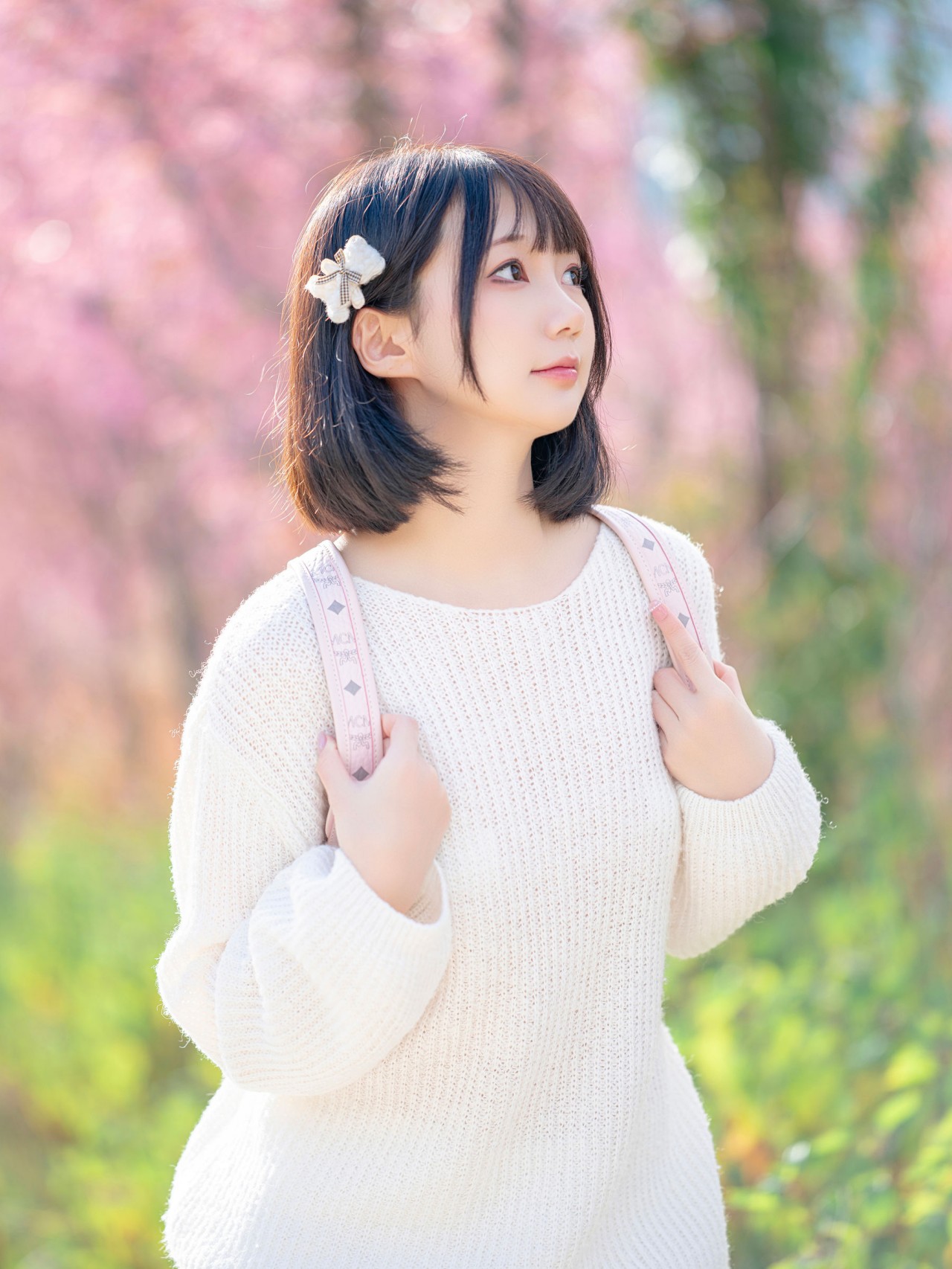 nagisa 魔物喵《樱花树下》写真，清新优雅的气质美女插图3