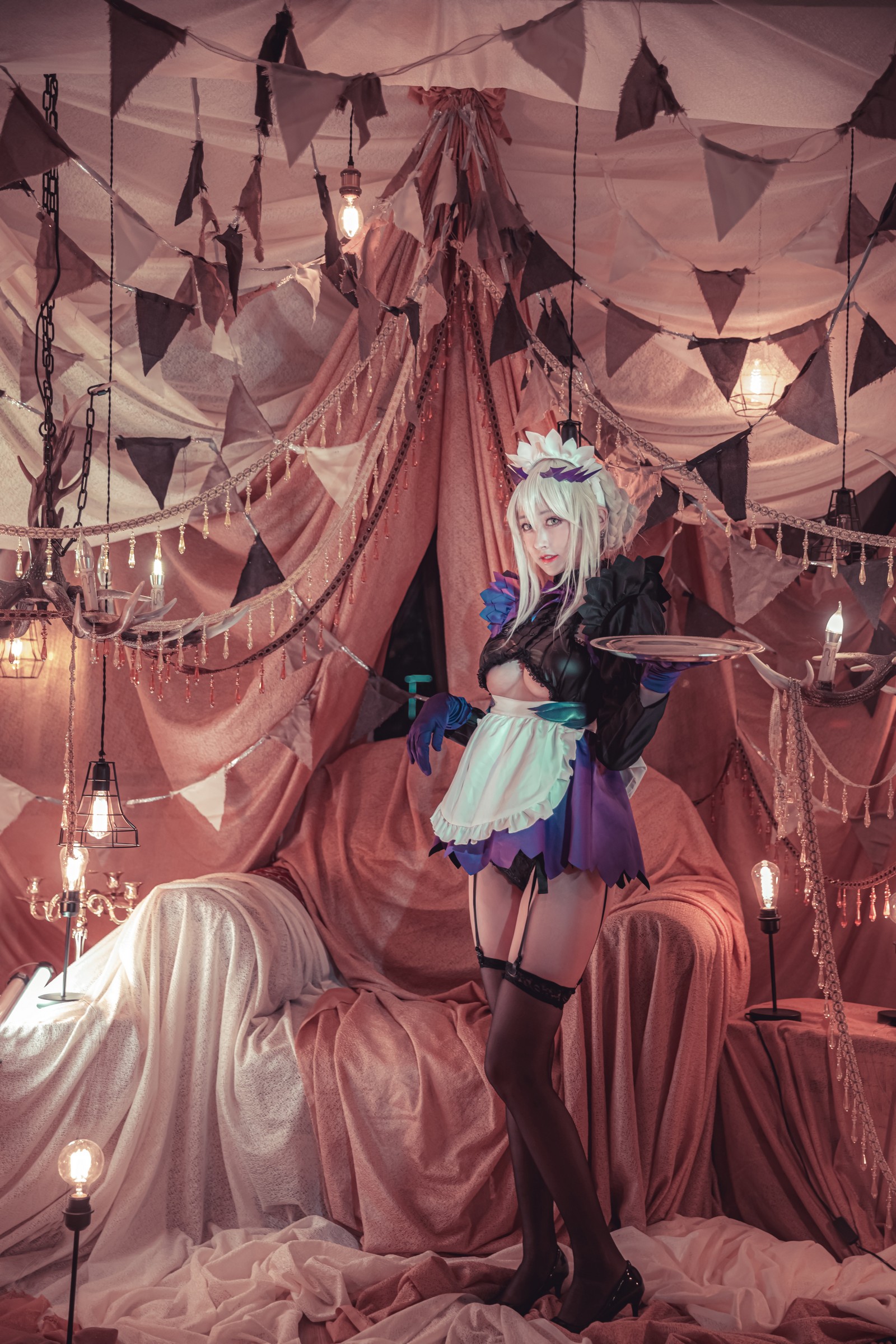 冬马路纱 黑枪呆 Cosplay 写真合集｜FGO 阿尔托莉雅 黑化版 图集＋视频（40P＋1V｜685MB）插图9