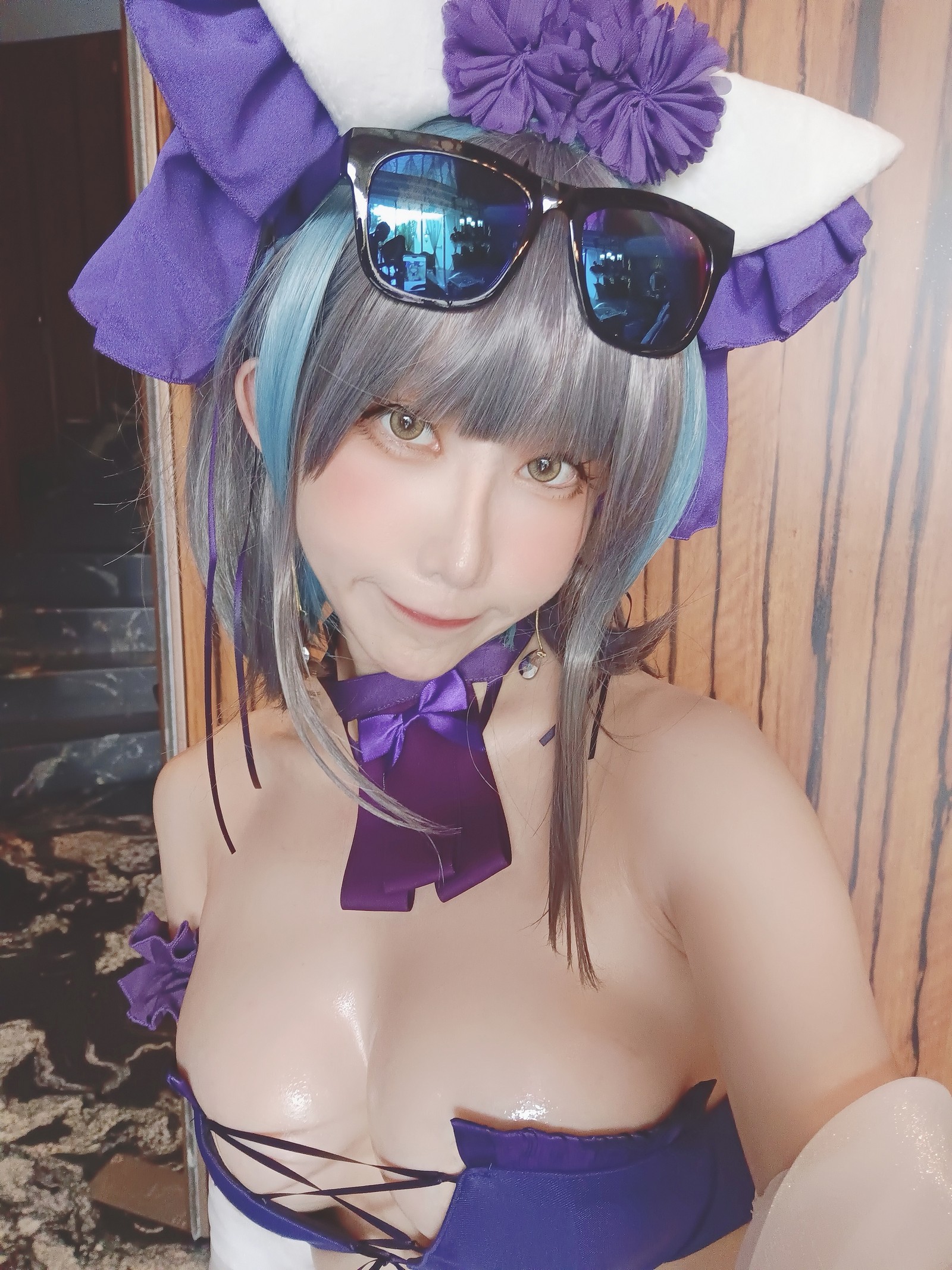 楊衣 Yangyi – 柴郡 Cheshire Cosplay 写真视频合集（55P+2V-261MB）碧蓝航线插图1