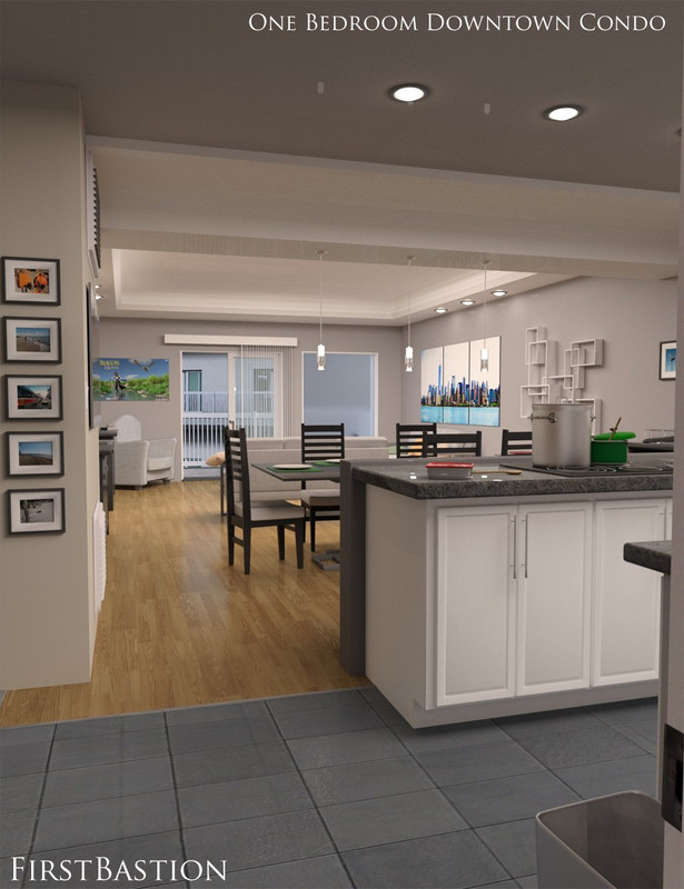 1stb one bedroom downtown condo apartment 00 main daz3d