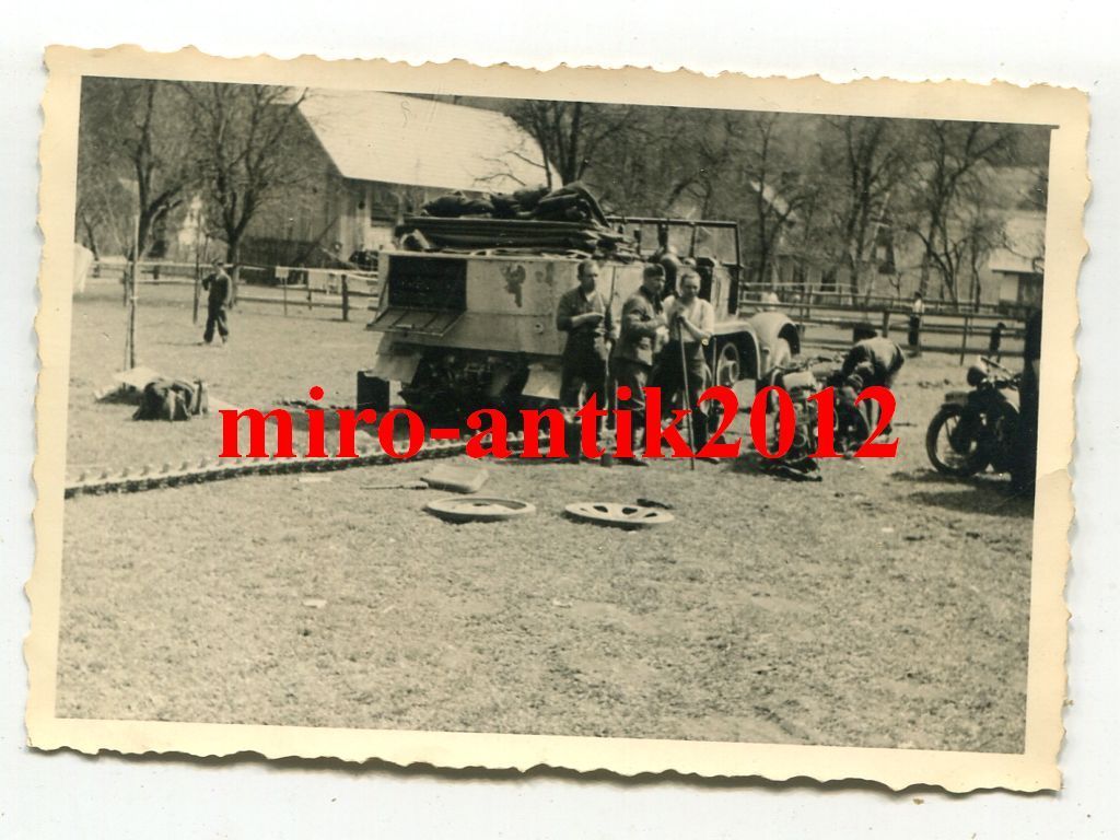 Foto, Wehrmacht, Sdkfz, Reparatur der Kette, Laš