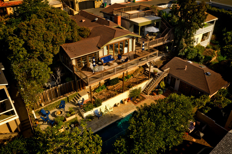 Aerial view of Laguna Beach home