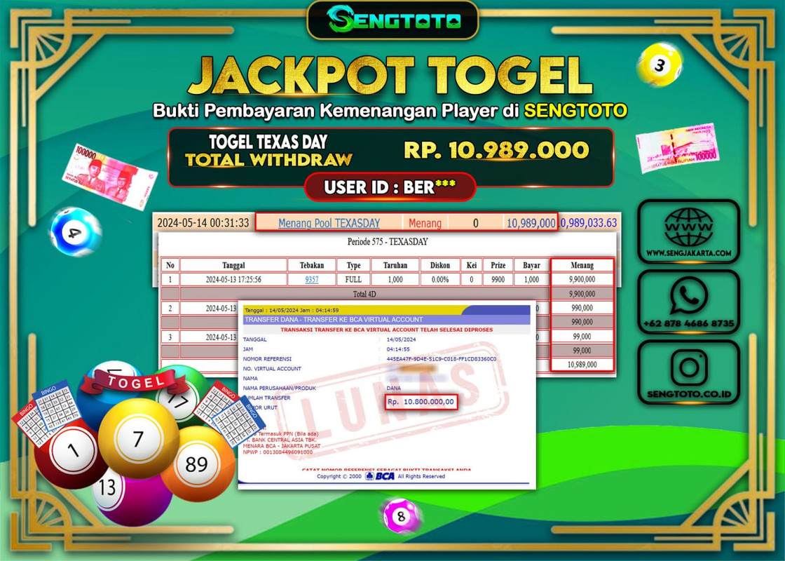 BUKTI PEMBAYARAN TOGEL TEXAS DAY