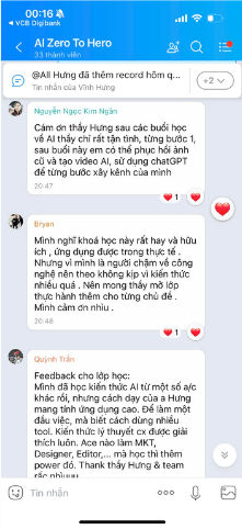 Phản hồi học viên