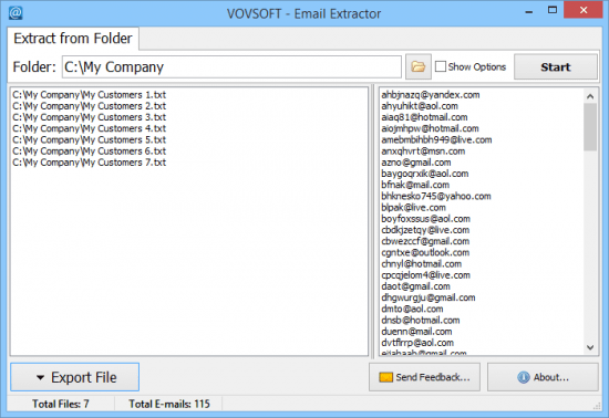 Vovsoft Email Extractor 1.3