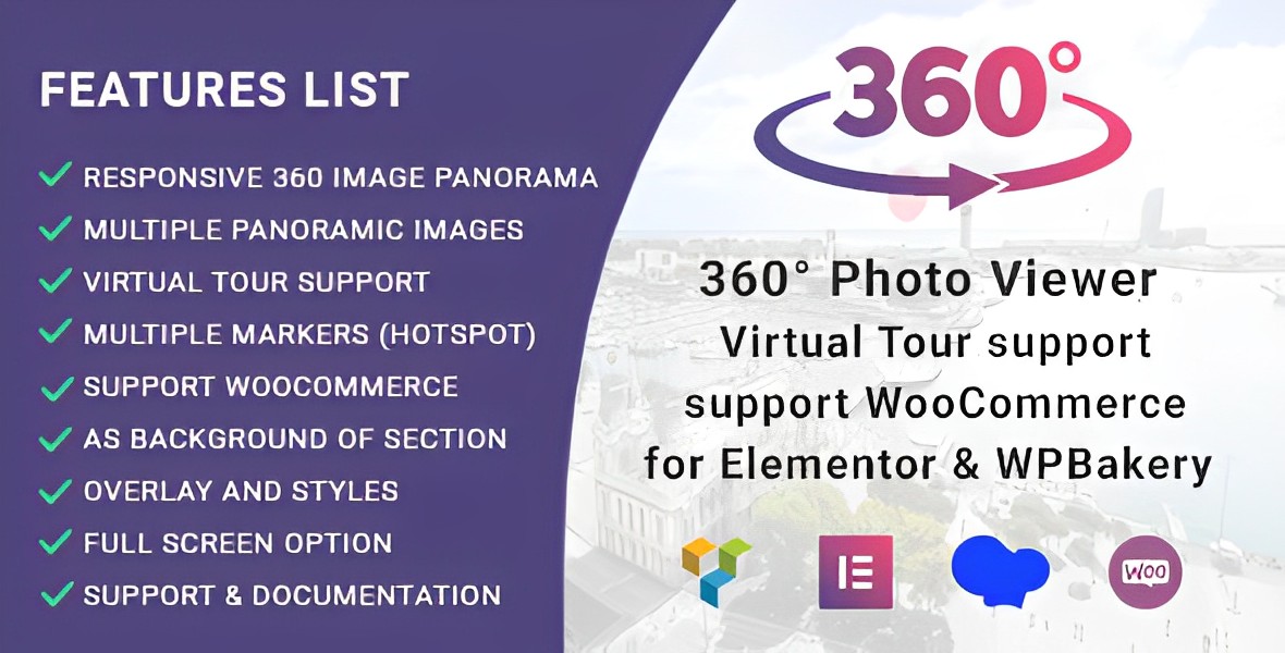 360° Photo Viewer (Virtual Tour) For Elementor, Gutenberg And WPBakery WordPress
