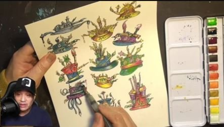Drawing Game - Storybook Assets/Props - Color Ink Brush Pens