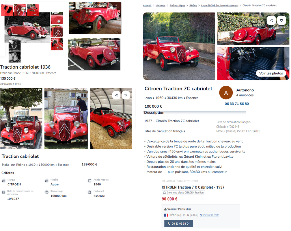 90 000€, 100 000€ et 139 000€ - 2024, 135 000€ - 2023 et 130 000€ - 2011 Cab 7C 36 rouge inc-967 WL2