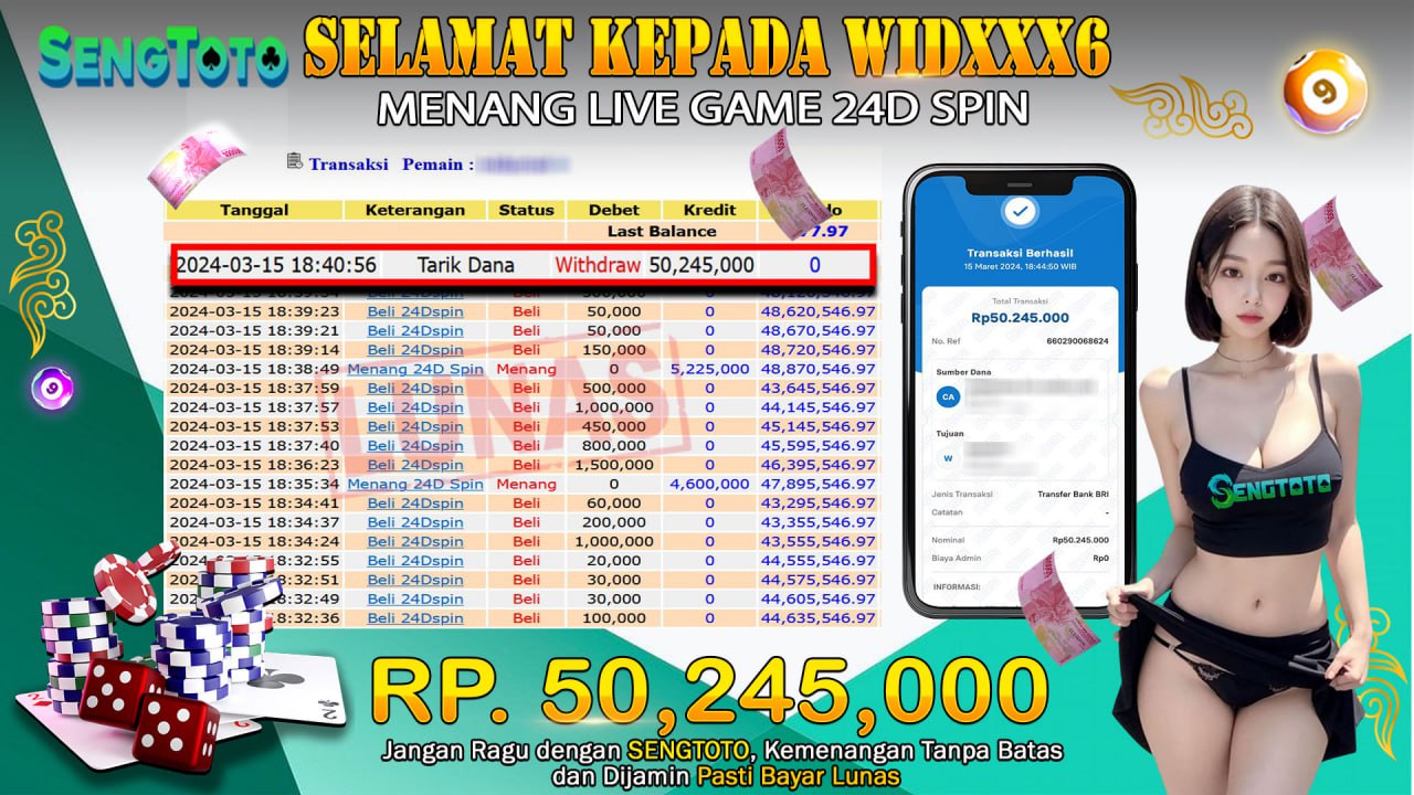 BUKTI PEMBAYARAN LIVE GAME 24D SPIN