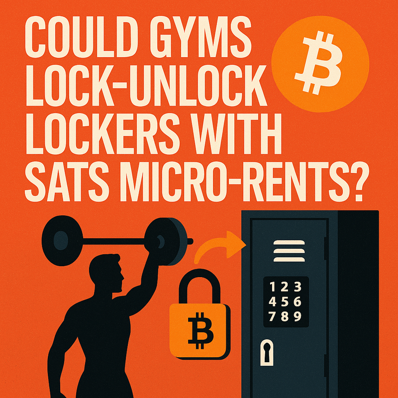 Could gyms lock-unlock lockers with sats micro-rents?