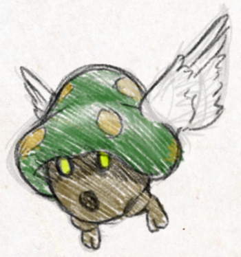 A sketch of a Zirro as depicted in some of the 2D Zelda games such as A Link Between Worlds.