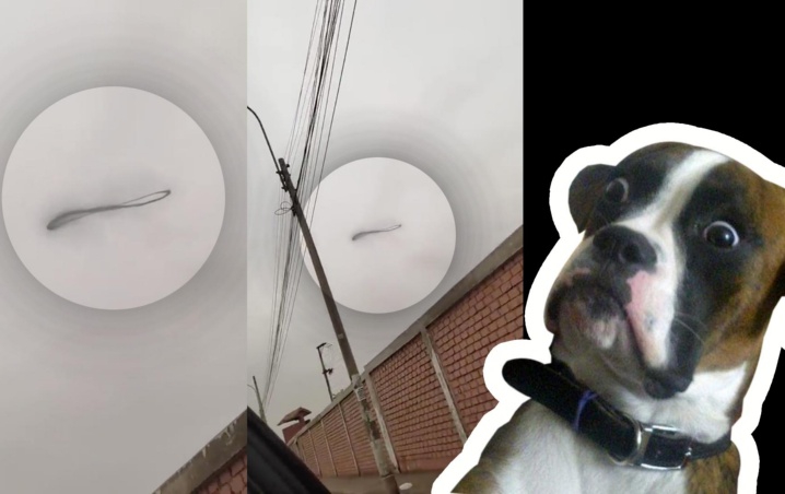 Extraña figura flota en el cielo, los personas dijeron nunca haberlo visto antes