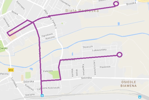 mapa komunikacja geo D