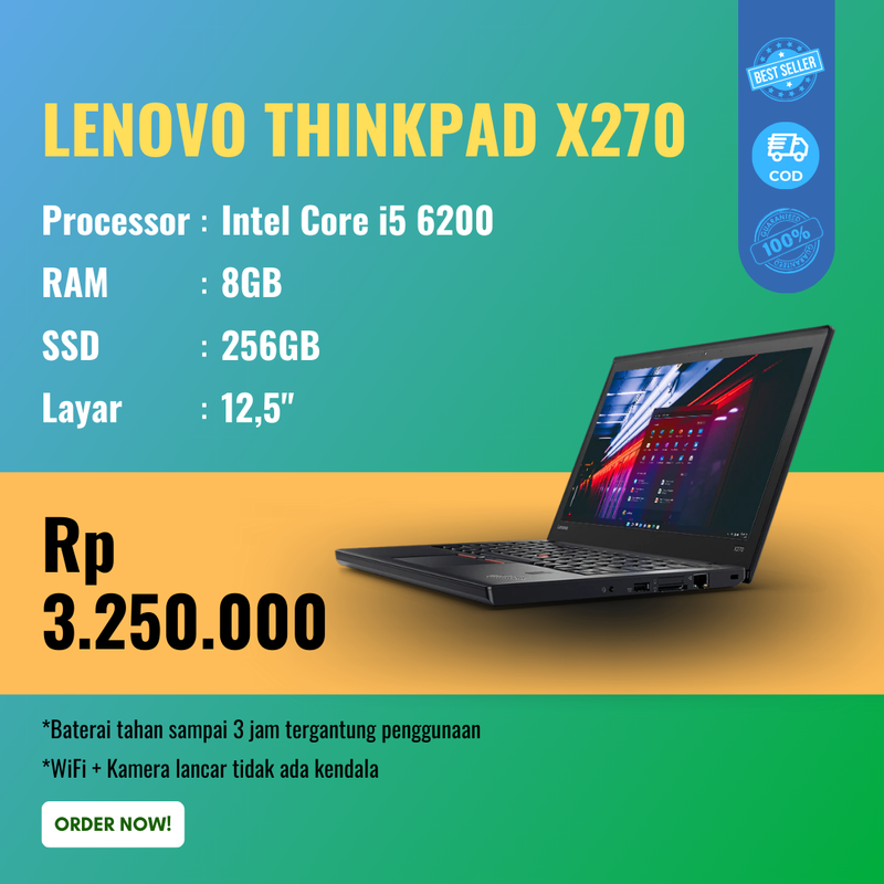 LAPTOP LENOVO THINKPAD X270 LAPTOP LENOVO THINKPAD X270