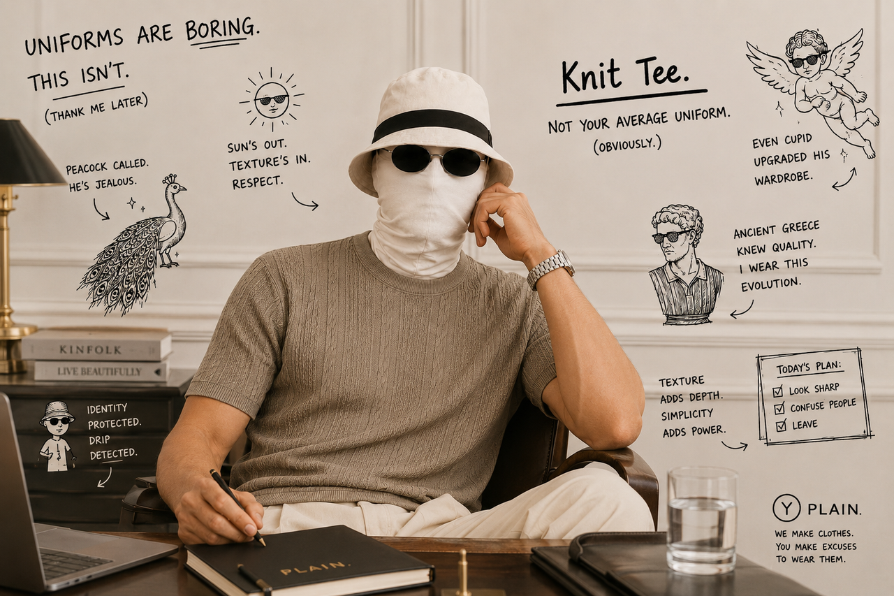 Plain Knit Polo editorial