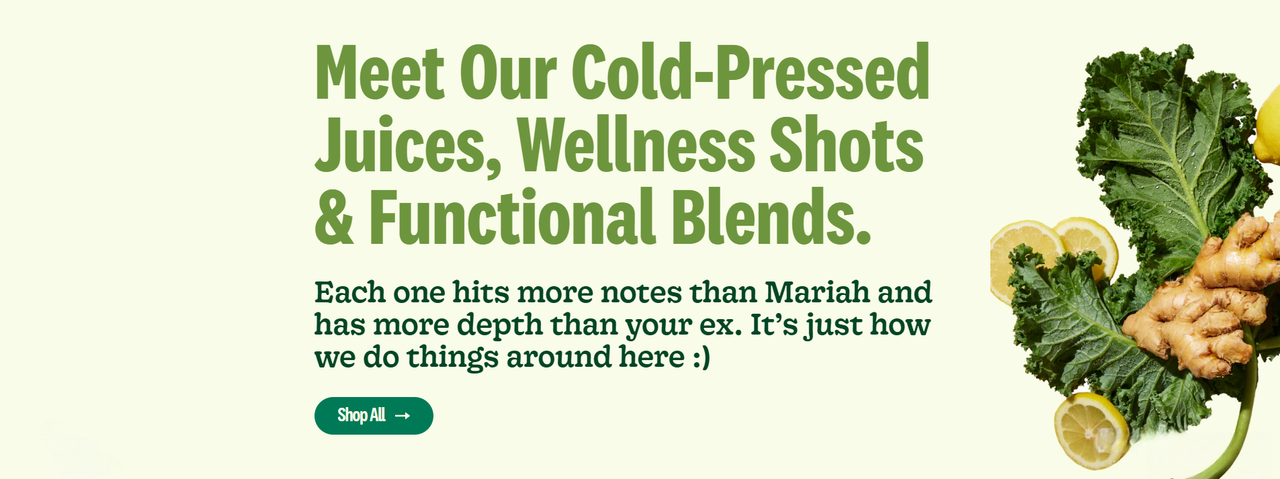 Cold-Pressed Juices, Wellness Shots & Functional Blends
