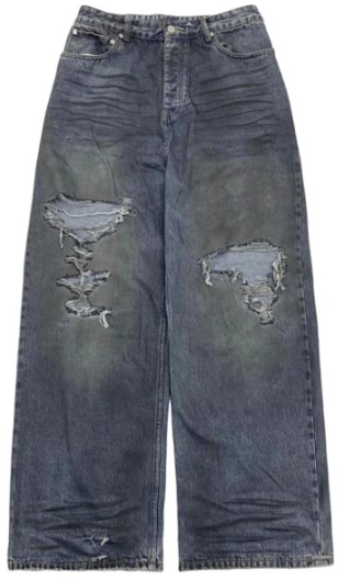 Balenciaga Denim Desgastado Mud