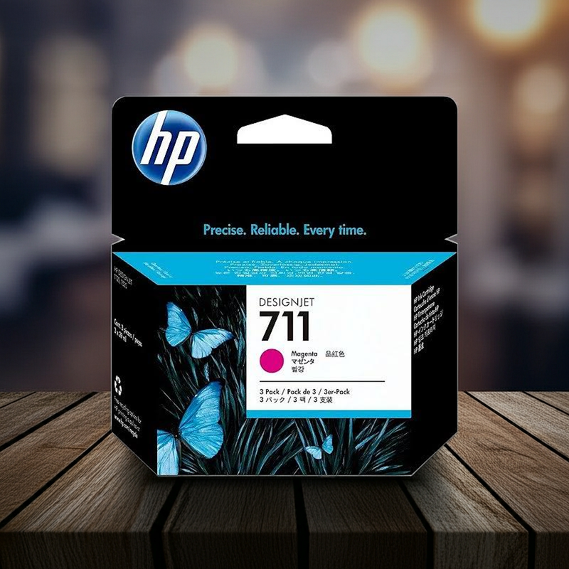 Cartucho de tinta HP 711 Magenta com 3 unidades
