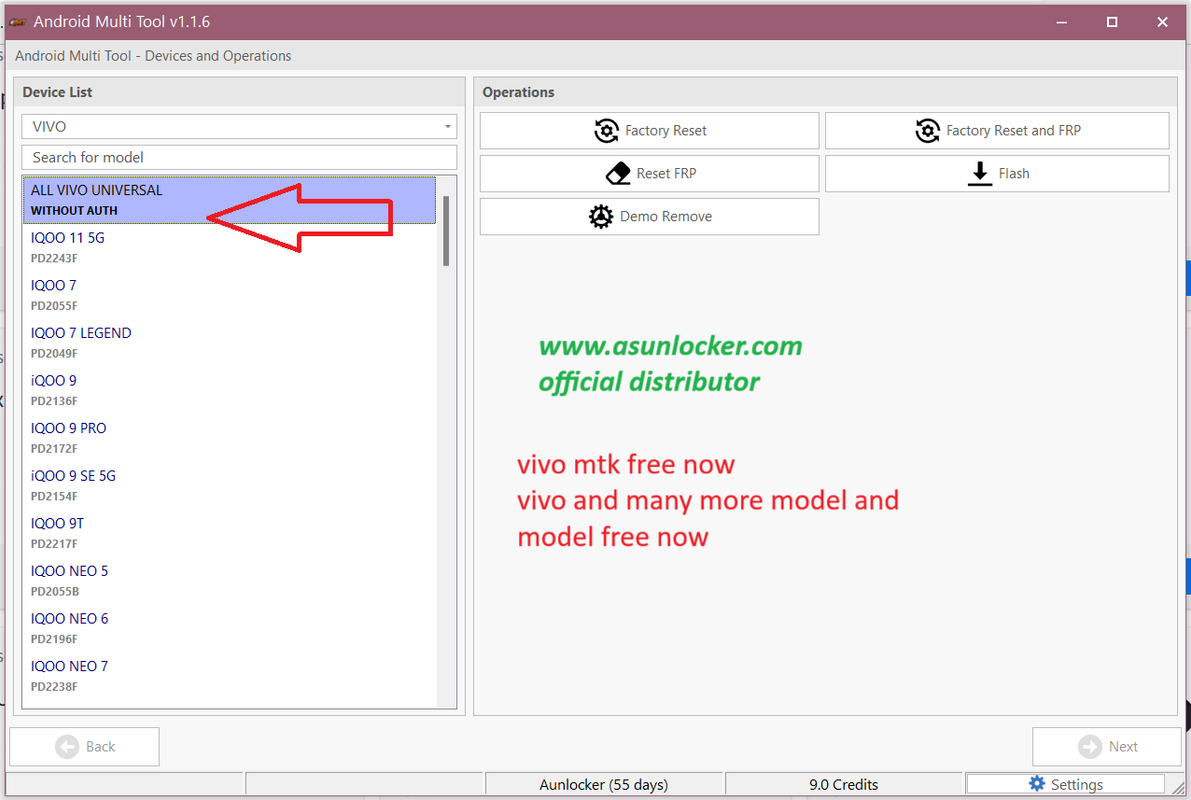 vivo factory reset frp remove demo remove tool free , vivo demo remove free tool, android multi tool