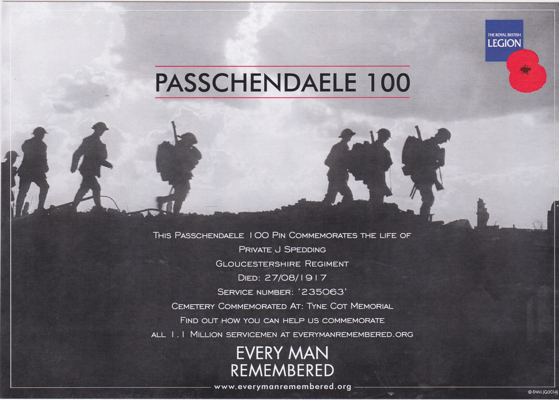 Passchendale 100 certificate