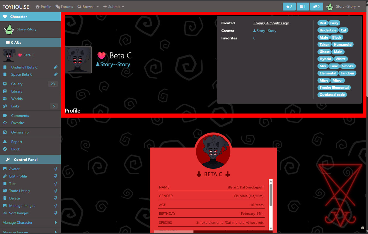 [OPEN] HTML Background positioning on Toyhouse
