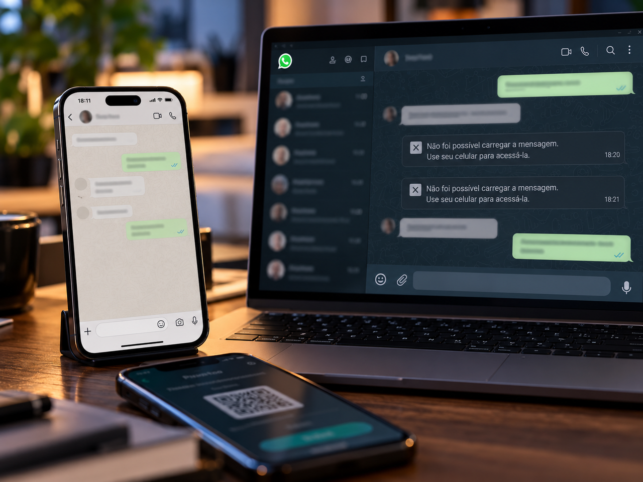 WhatsApp falha ao carregar mensagens no PC e pode deixar conteúdo “preso” entre dispositivos