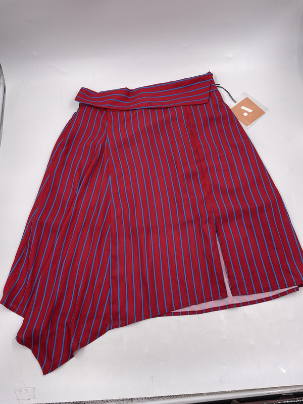 ARGENT FLEX WAIST SKIRT RED/BLUE STRIPES WOMENS SMALL