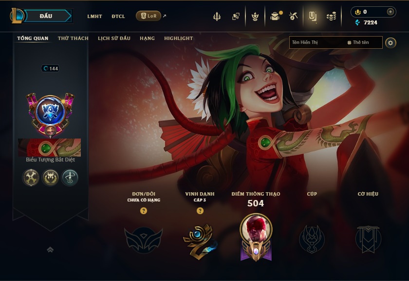 Acc LMHT # - Không Khung