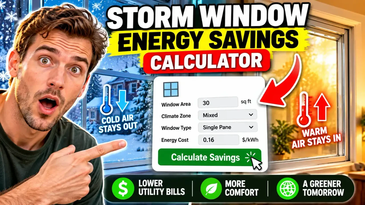 Storm Window Energy Savings Calculator Estimate