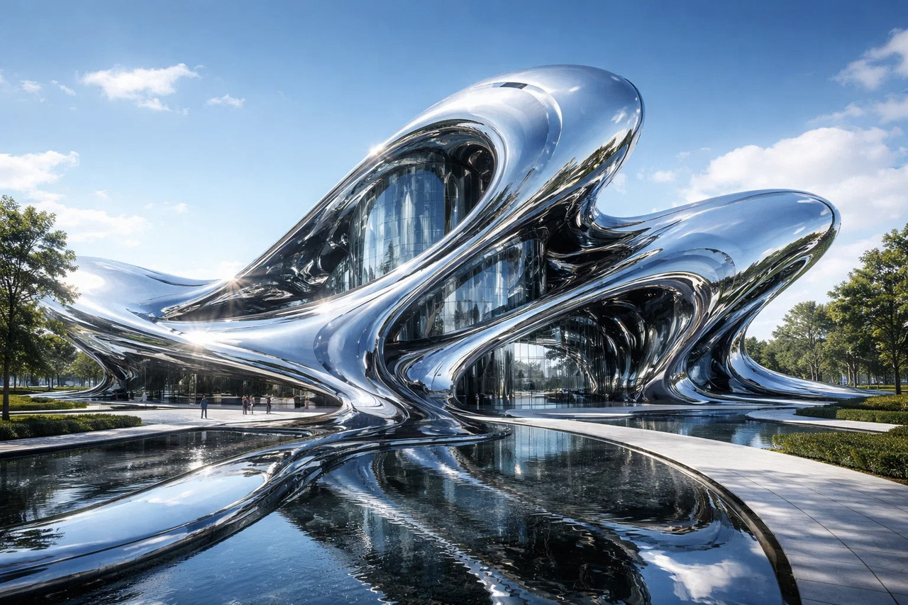 Abstract architectural form study.