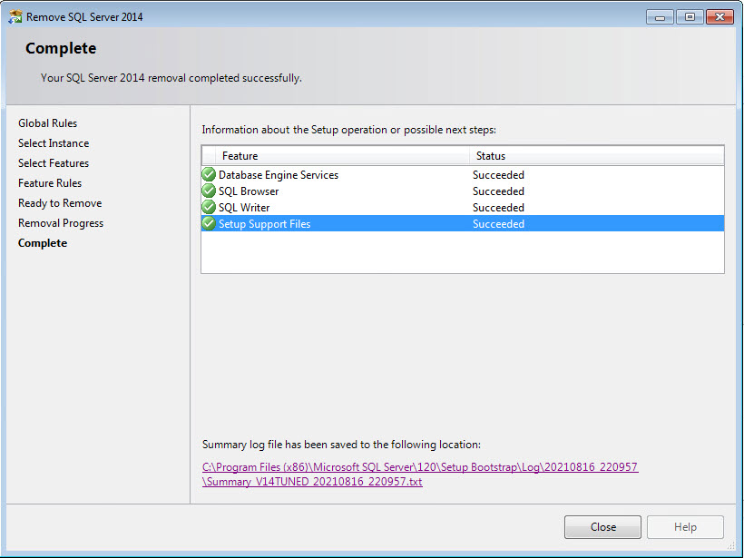 Uninstall SIMATIC WinCC Runtime Prof. SQL Server Instance Uninstall SIMATIC WinCC Runtime Prof. SQL Server Instance