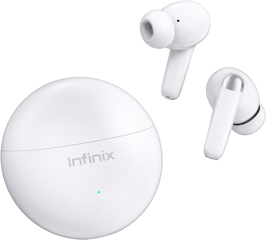 سماعات Infinix Buds Neo XE26 لاسلكية - إلغاء ضوضاء - بطارية 28 ساعة - مقاومة الماء - أبيض - 3