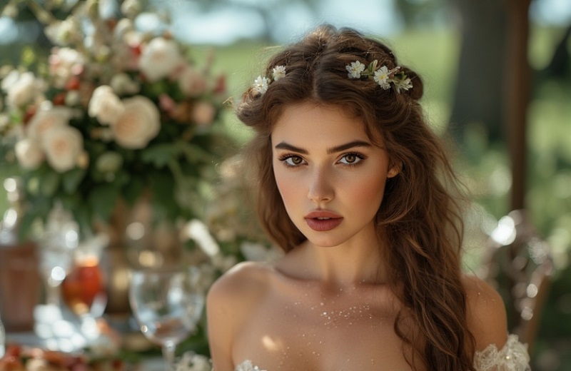 Garden Wedding Brown hair 0 03