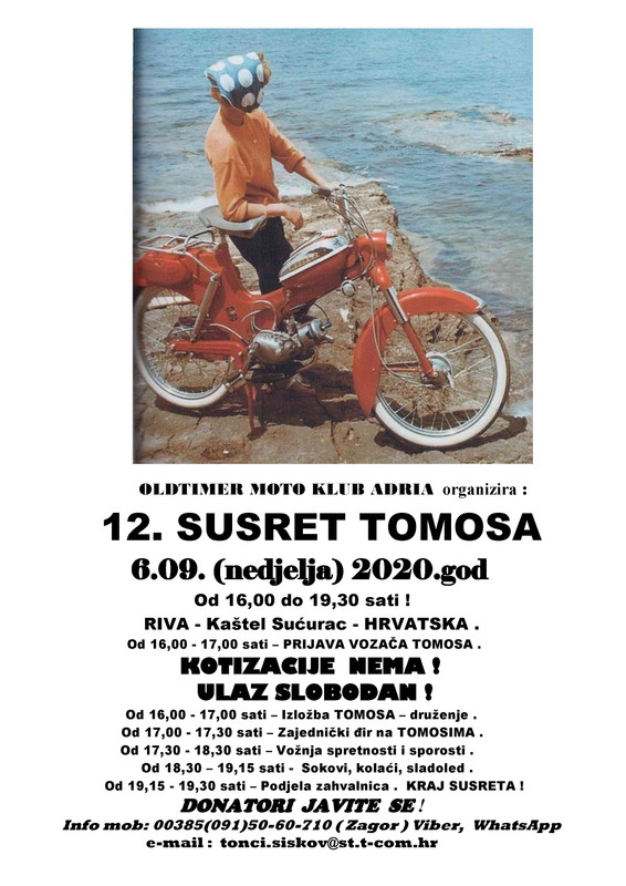 00000.OTO - 12.Plakat TOMOS 6.09.2020. Šudar Colibri na moru .