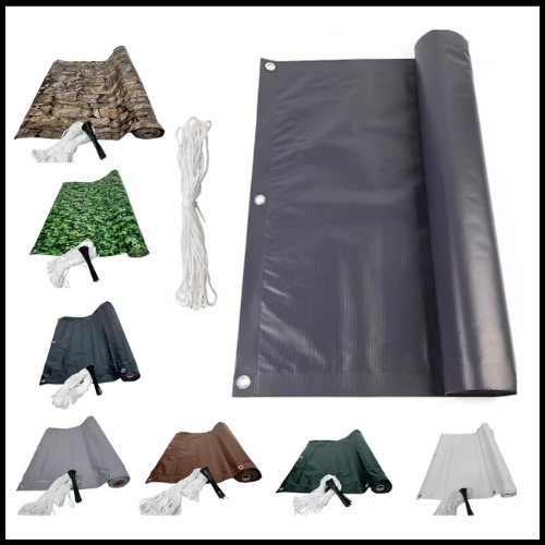 TELO TELONE OCCHIELLATO FRANGIVISTA OMBREGGIANTE IN PVC STRISCIA FRANGIVISTA PANNELLO RESISTENTE PER BALCONE GIARDINO COPERTURA
