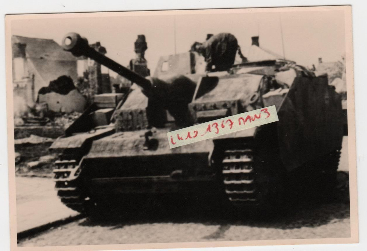 Photo Wehrmacht Sturmgeschütz 7,5cm Saukopf