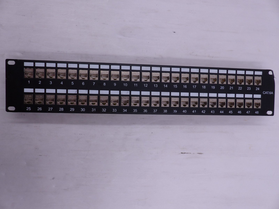 UNBRANDED 48-PORT 2U RACK-MOUNT CAT6A PATCH PANEL