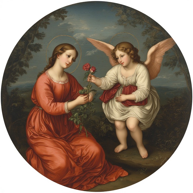 Maria-holdind-rose-and-Angel-A-(12)